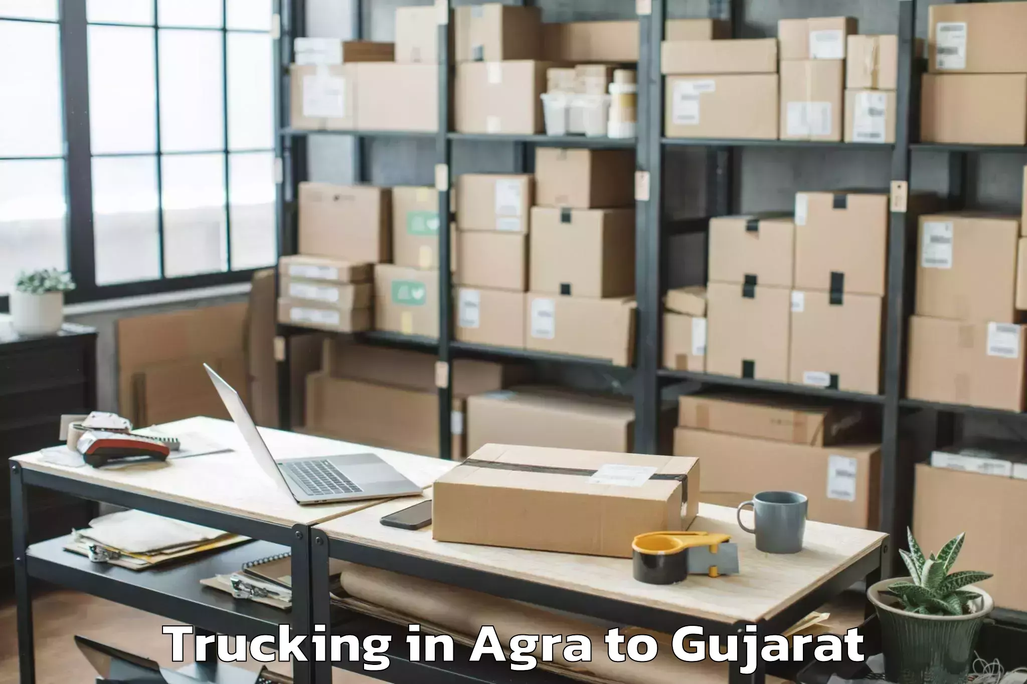 Hassle-Free Agra to Khambhalia Trucking